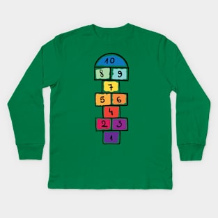 Hopscotch design Kids Long Sleeve T-Shirt